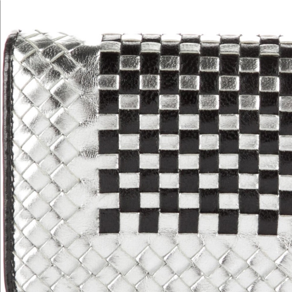Prada Silver & Black Leather Continental Wallet - Picture 8 of 17